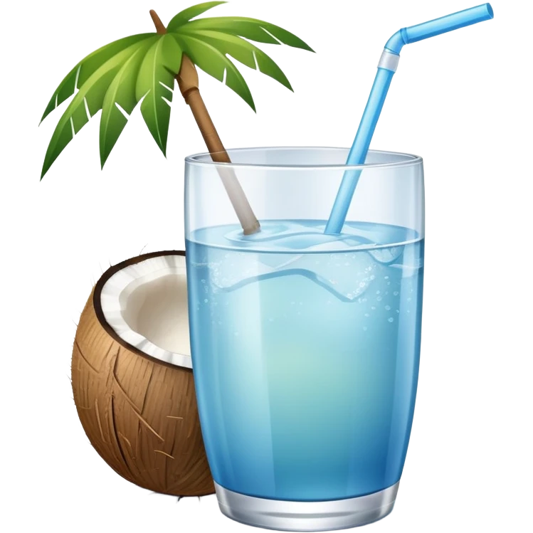 coconut water glass emoji