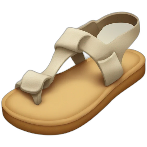 hand holding sandal emoji