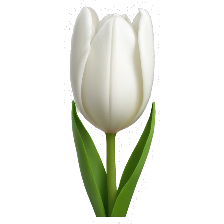 White tulips  emoji