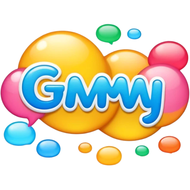 Cute sticker with the text gm emoji