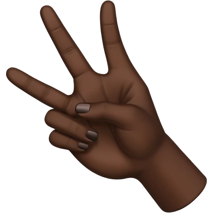 Yvl handsign emoji black hand  emoji