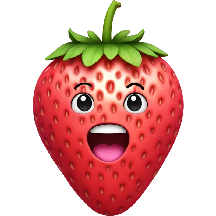 Strawberry with pink coloring  emoji