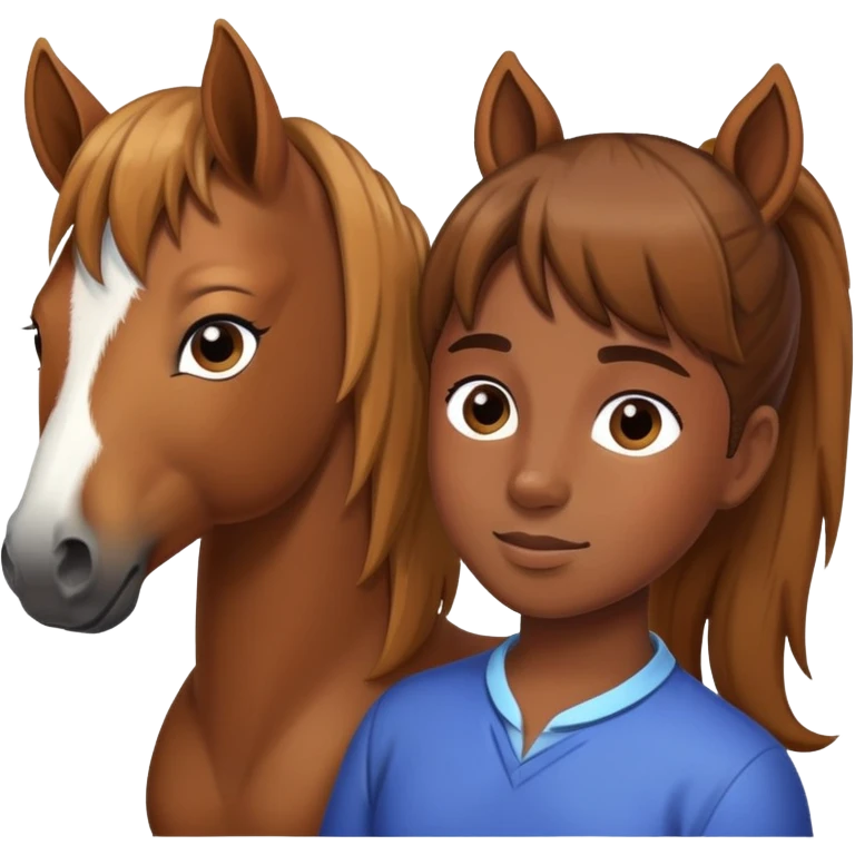 person grooming a pony emoji