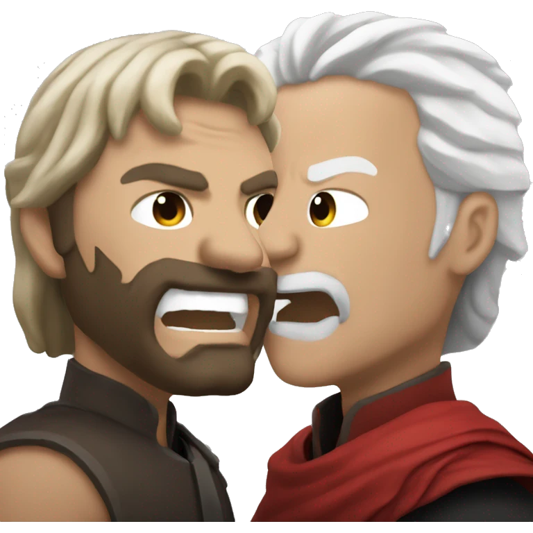 Rhegar Targaryen and Robert Barathion fight emoji