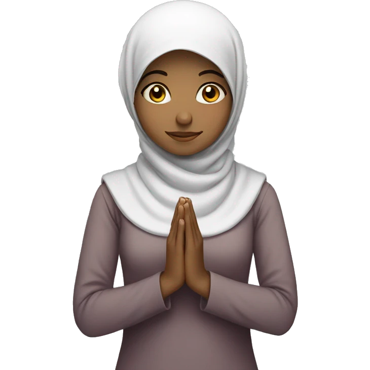 Muslim Girl praying  emoji