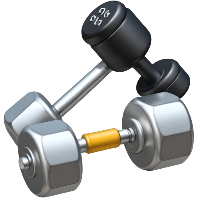 whistle next to a dumbbell emoji