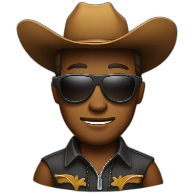 cowboy with cool sunglasses emoji