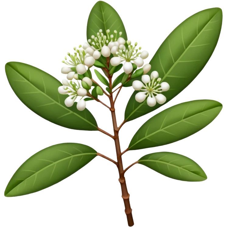 single white Mountain laurel, straight stem emoji
