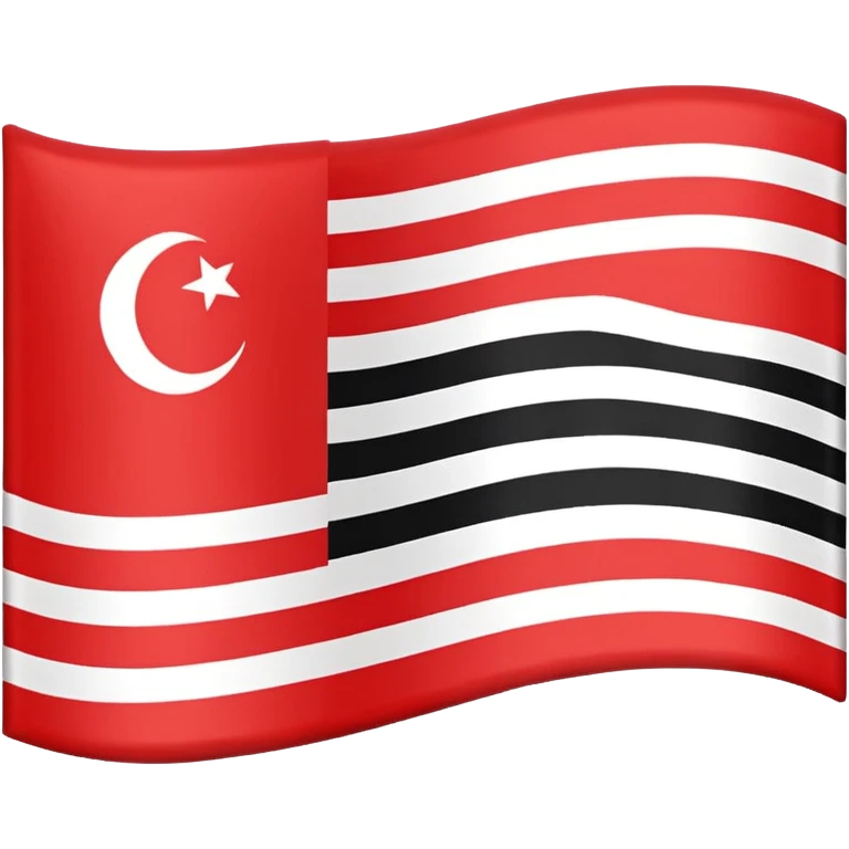 Флаг мокши. Сверху вниз  красный белый чёрный emoji