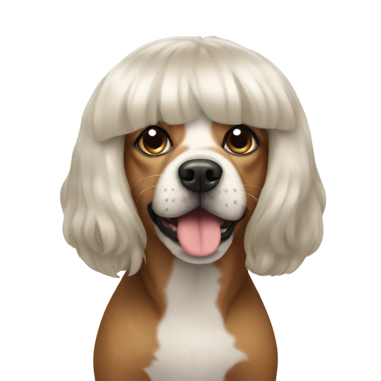 dog in a wig emoji