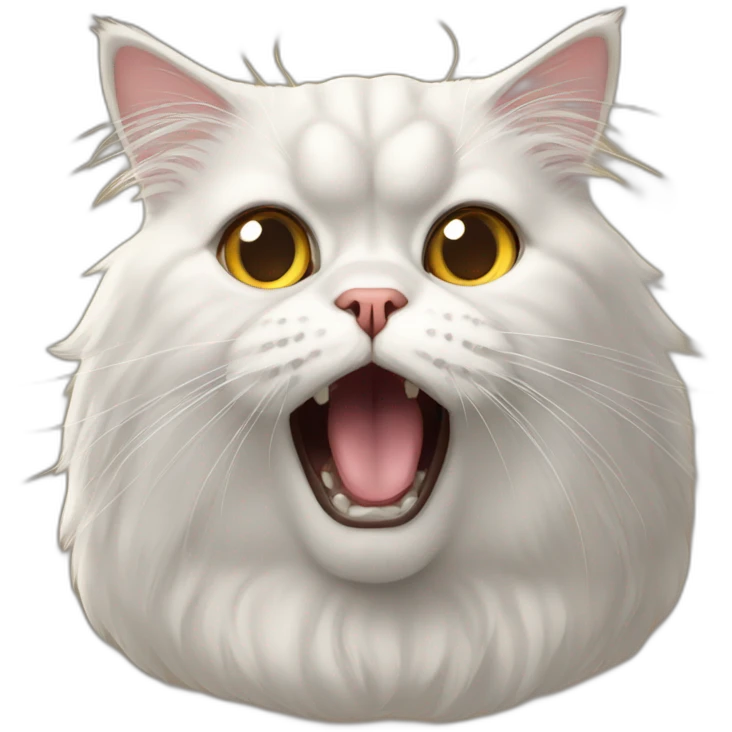extremely shocked persian cat emoji