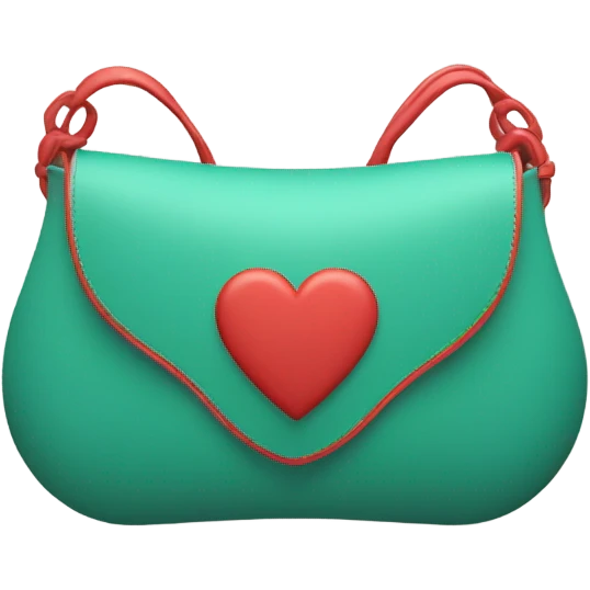 Bag with heart emoji
