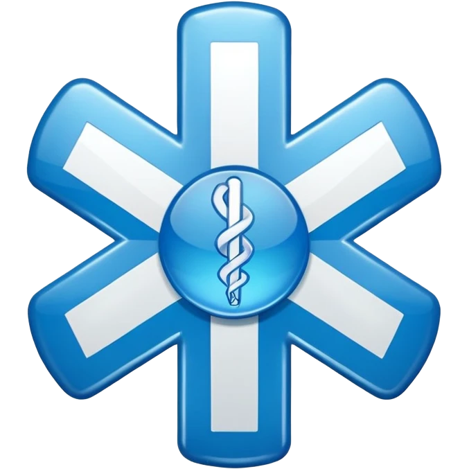 blue medical star of life symbol emoji