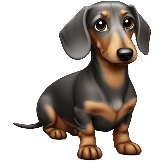 Old really wire-haired dachshund emoji