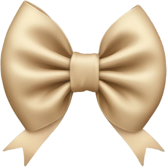 Beige bow emoji