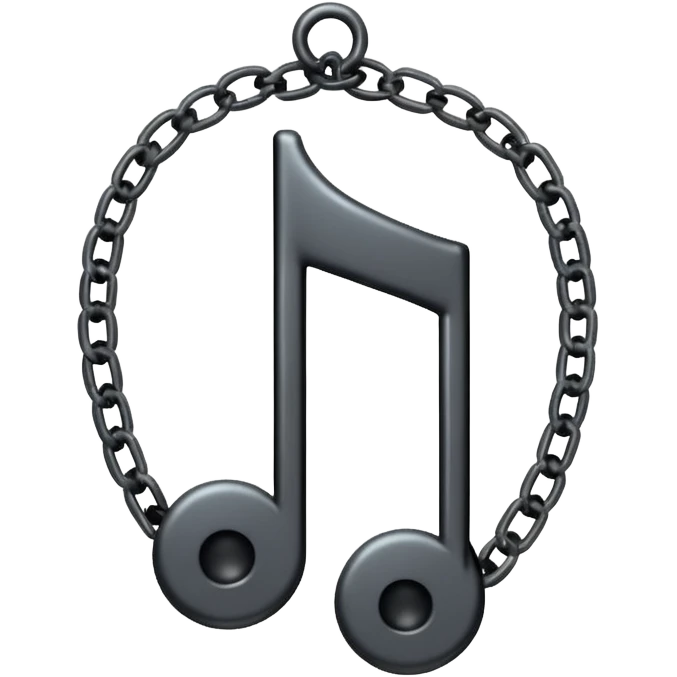 emo music note with a chain emoji