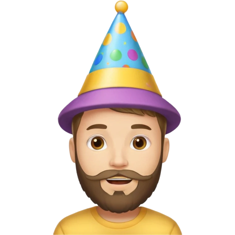 young man with a beard, happy birthday boy emoji