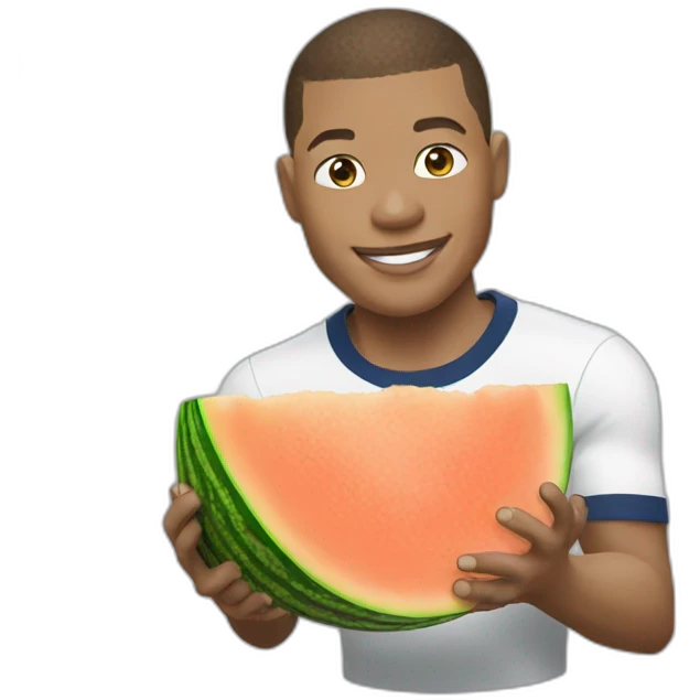 Mbappé with a melon emoji