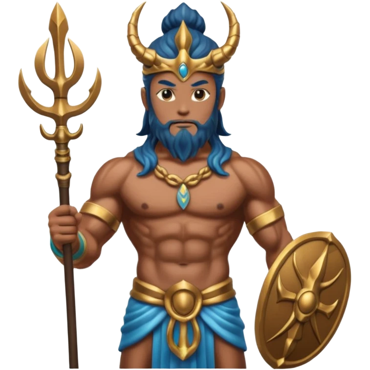 japanese god with Poseidon trident emoji