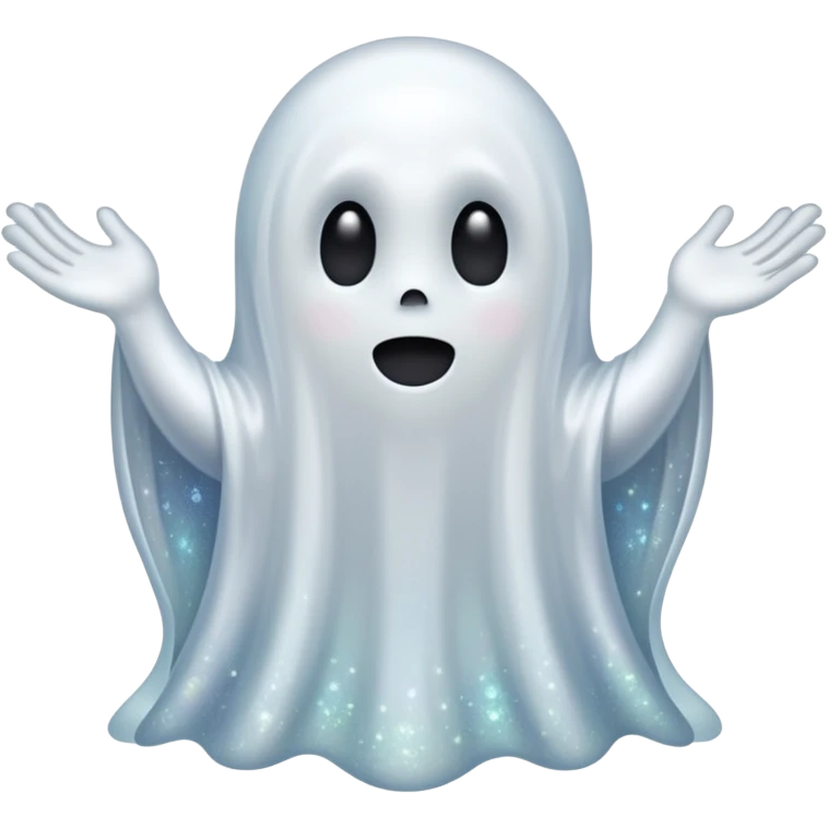glitter white ghost emoji