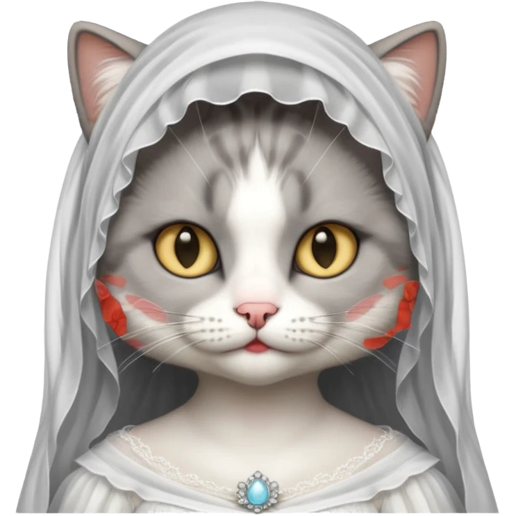 gray cat bride  emoji