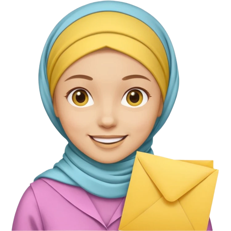 truthahnvogel with headscarf holding yellow paper emoji