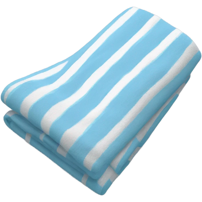 light blue and white striped towel emoji