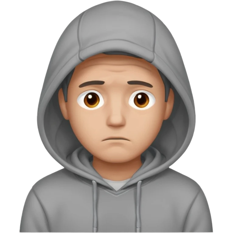men with hoodie sad emoji