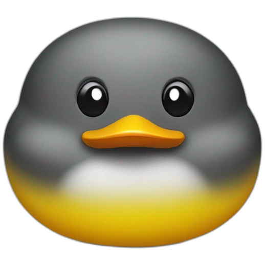 Half bad rubber duck emoji