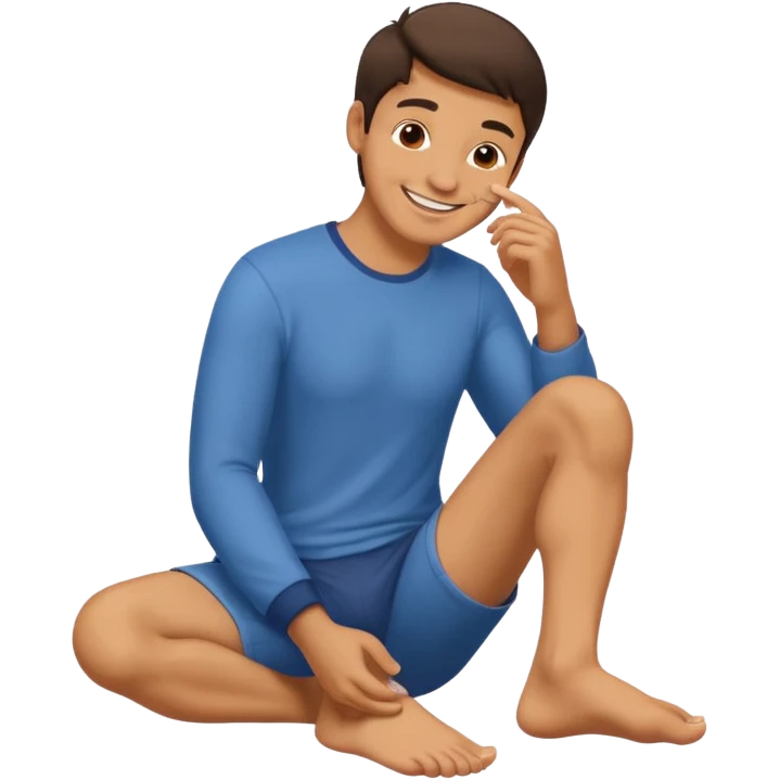 Man Sniffing his feet emoji