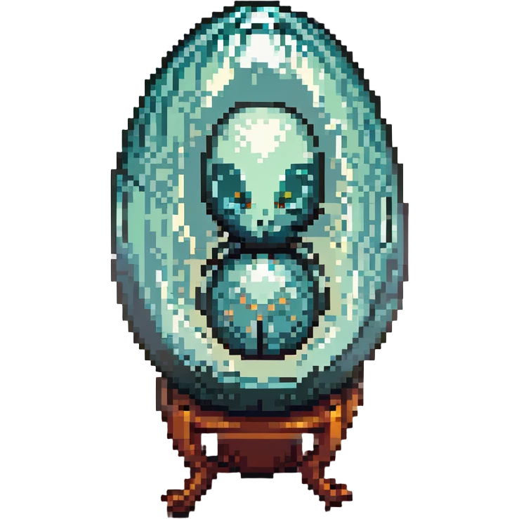 cranial, eye, MRI, SCAN, egg, embryonic, inside of glass egg, alien, eerie, otherworldly, crystal egg, tiny embryo. fetoid shape emoji