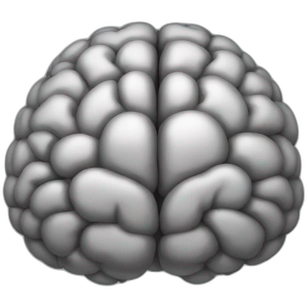 brain grey emoji