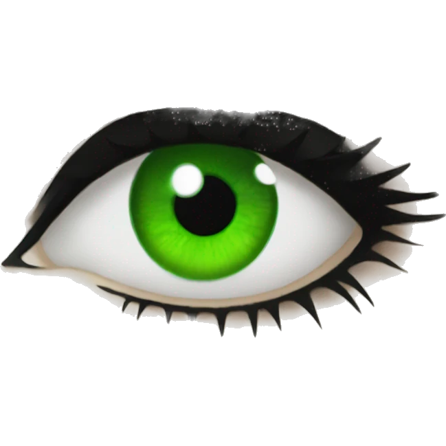 Emo girl green eyes emoji