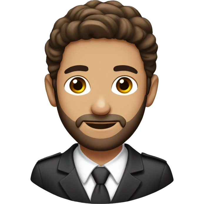 Jewish men mid brown hair with hazel eyes wearing the kippa emoji
