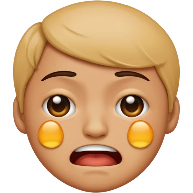 Tourne cet emoji 🤜 de -90 degrés et met le sur la bouche de cette emoji 😭 emoji