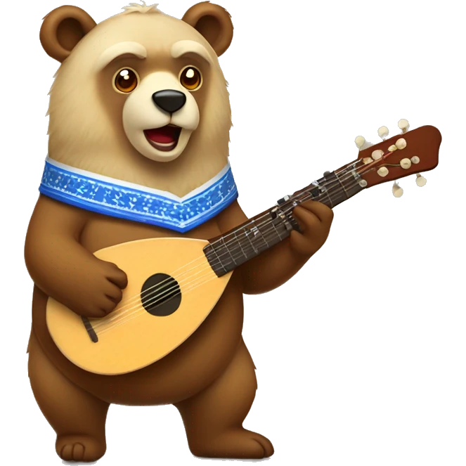 Russian bear balalaika emoji