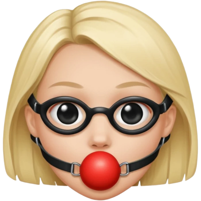 Девушка с кляпом шаром emoji