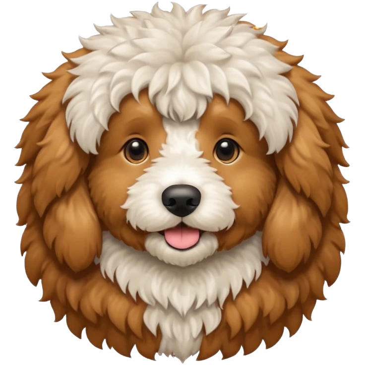 Golden doodle and Multipoo with eachother emoji