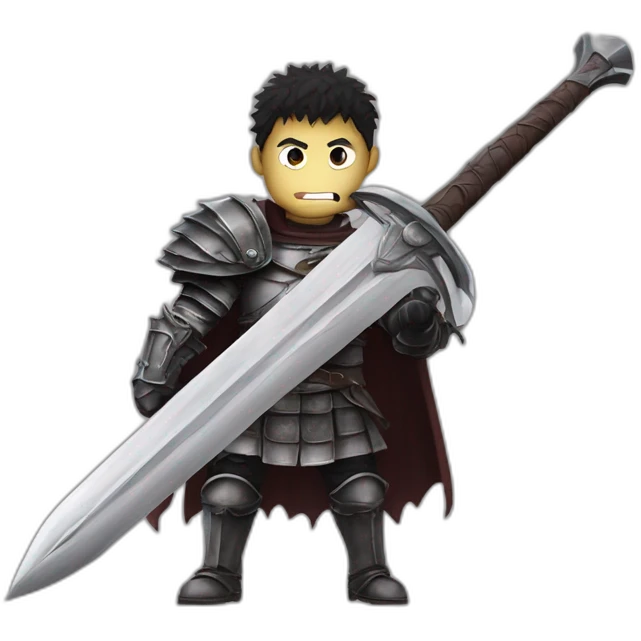 angry berserk guts with large claymore without guard emoji