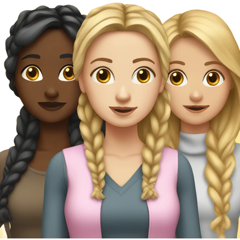 White Girls Trio emoji