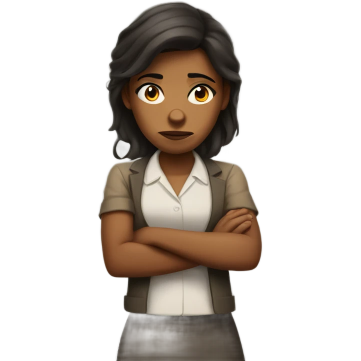 mad girl arms crossed emoji