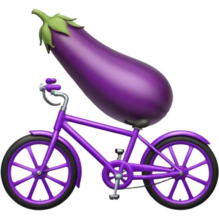 Eggplant on a bike  emoji