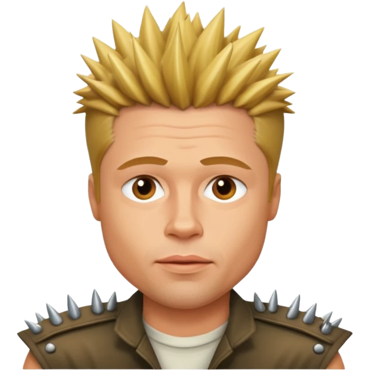 Bradd Pitt, spiky hair emoji