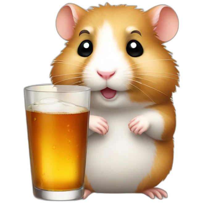 hamster drink wiskey emoji