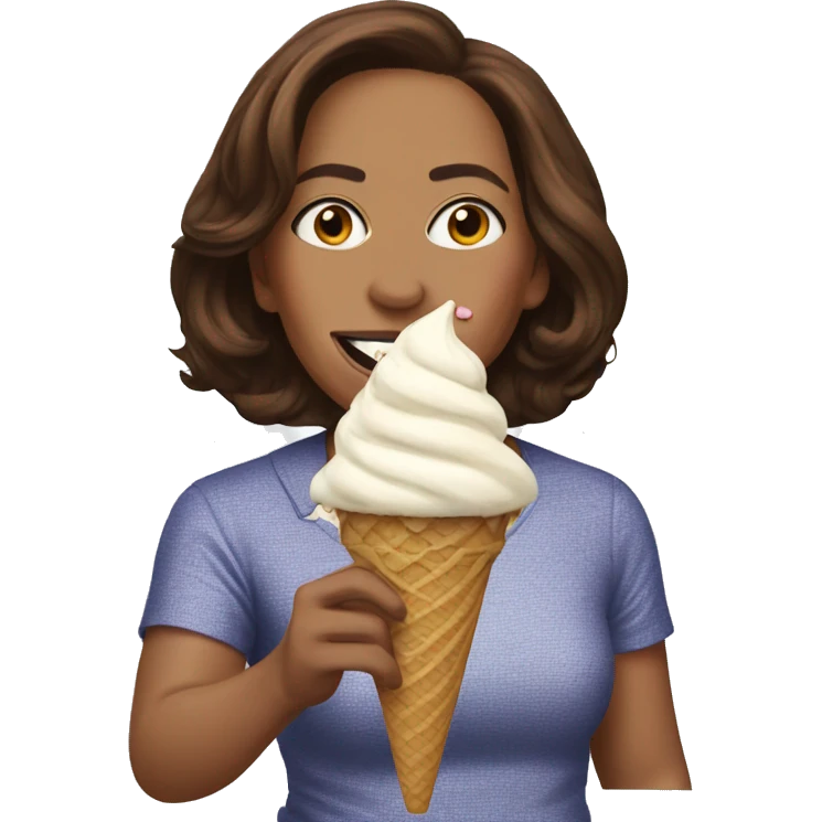 kamala harris eating ice cream emoji