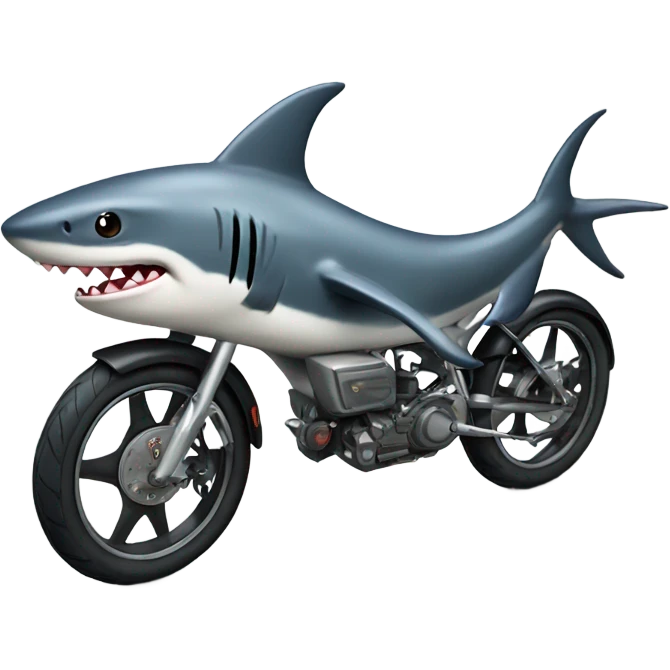 shark bike emoji