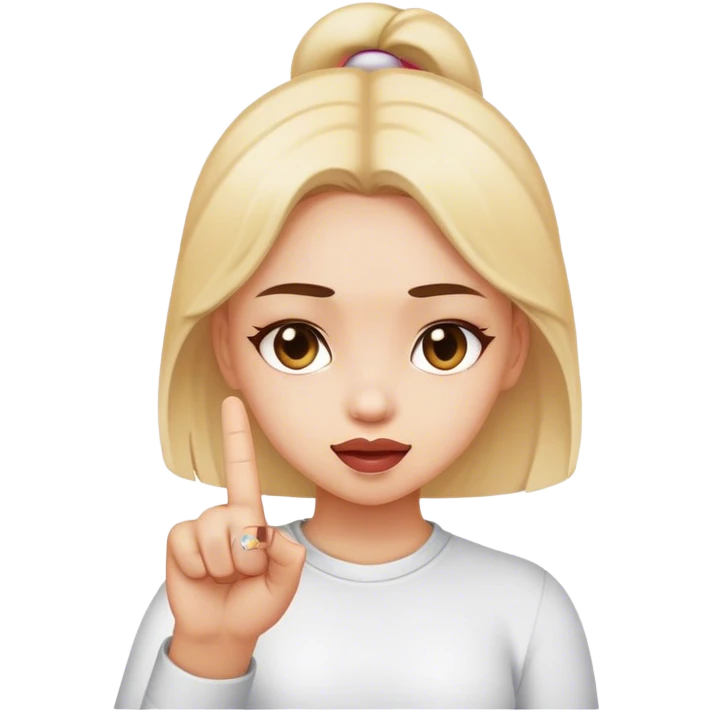 Girl with middle finger  emoji