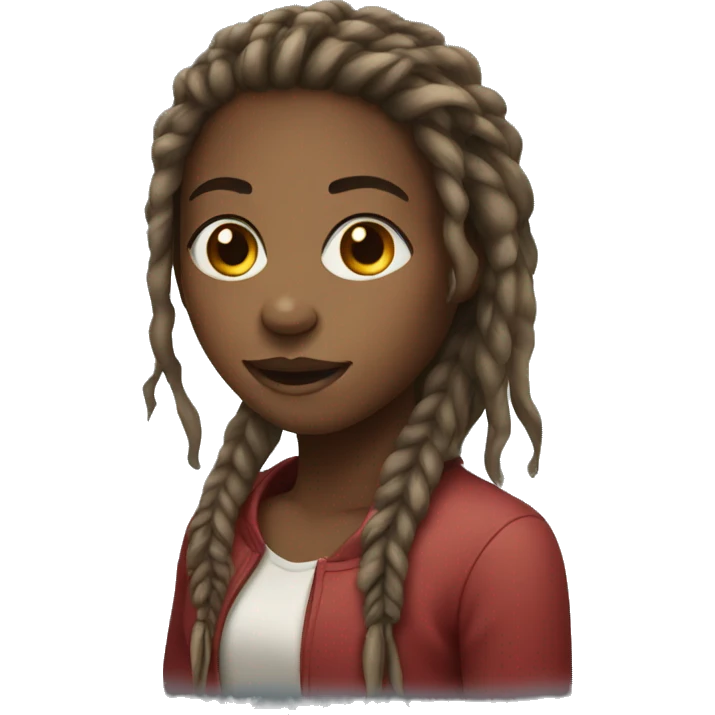 Girl with dreadlocks emoji