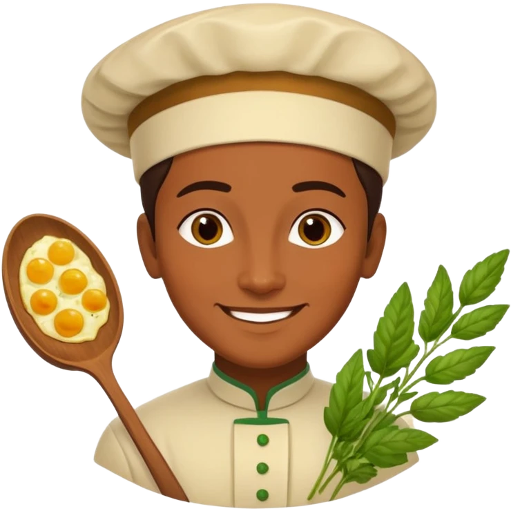 Georgian cuisine avatar in bright emoji-style illustration. Khachapuri and herbs, rich golden and green colors, simple shapes, flat design, strong character. emoji