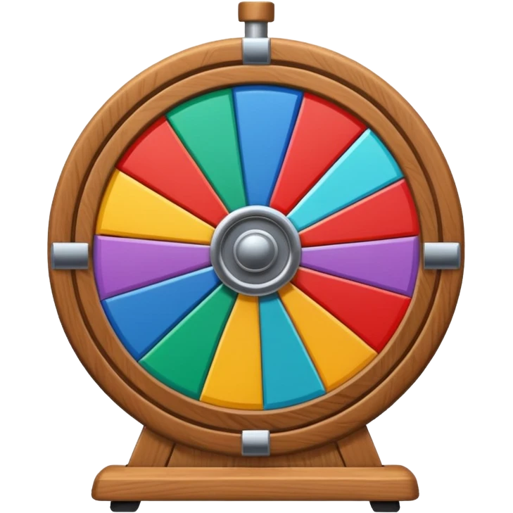 una ruota della fortuna emoji